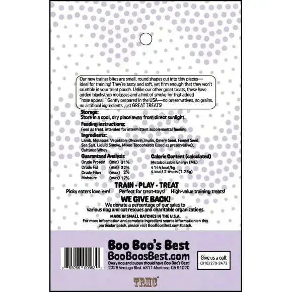 Boo Boo's Best Lamb Trainers Dog Treats 4oz - Talis Us