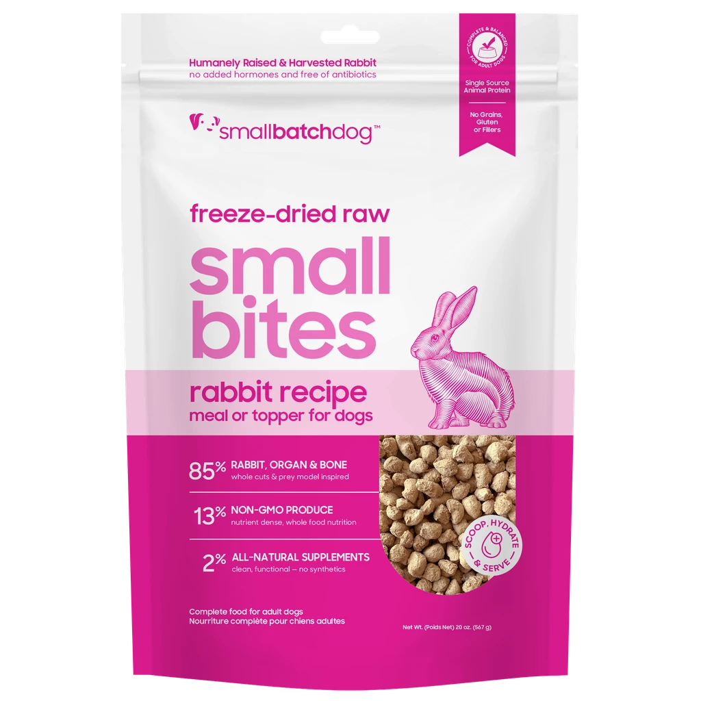 Smallbatch Pets Freeze Dried Small Bites Rabbit Dog Food