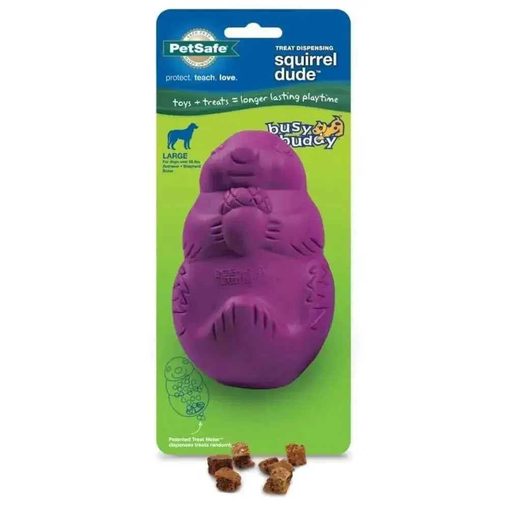 Busy Buddy Dog Toy Squirrel Dude Purple Busy Buddy CPD
