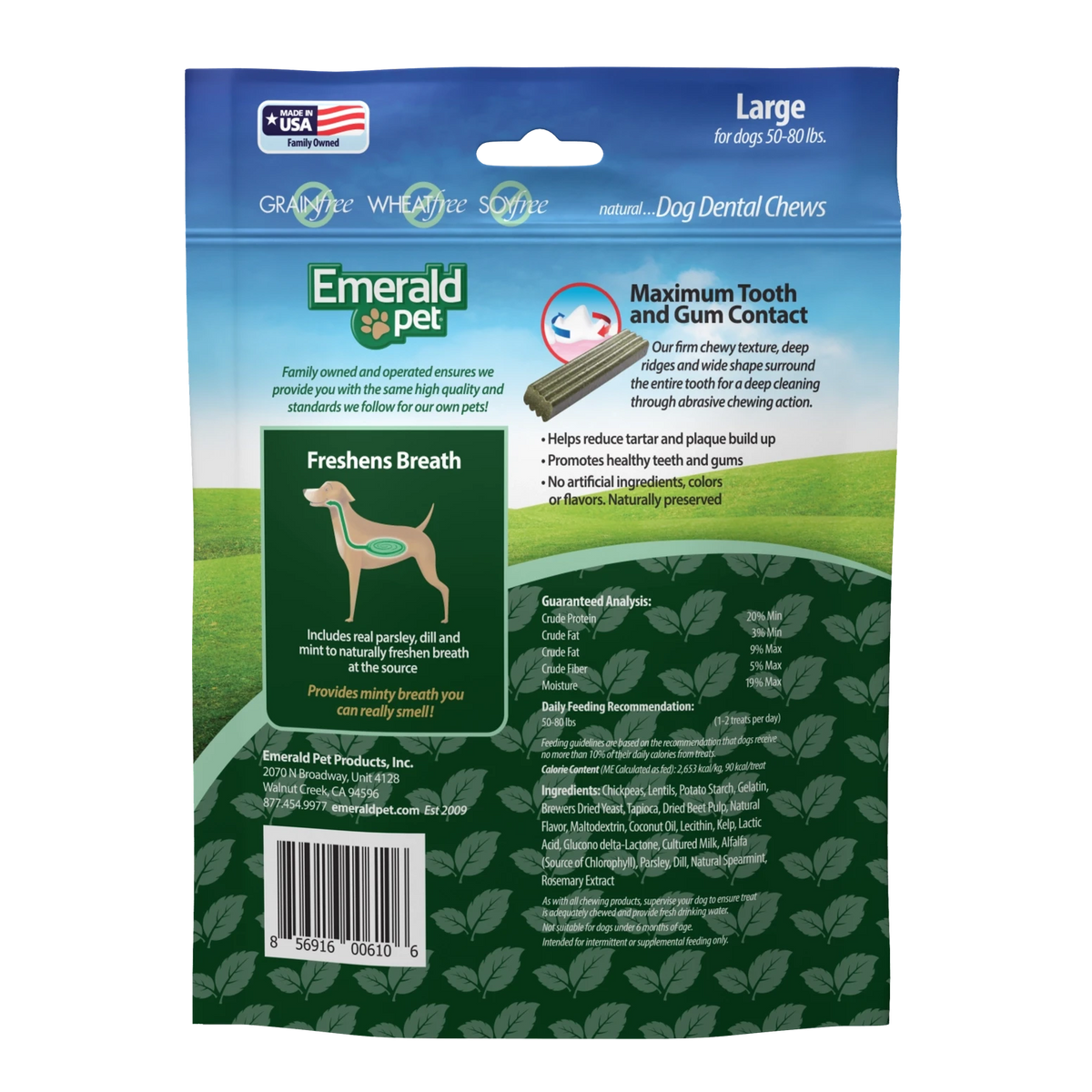 Emerald Pet Fresh Smileezz Grain-Free Dental Dog Treats