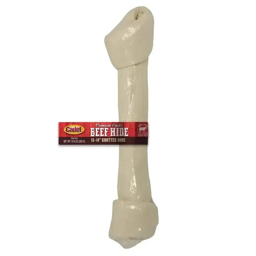 Cadet Beef Hide Knotted Dog Chews Knotted Bone, Original - Talis Us