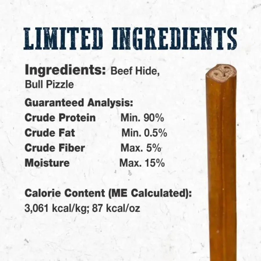 Cadet Bully Hide Sticks All - Natural Dog Chews - Talis Us