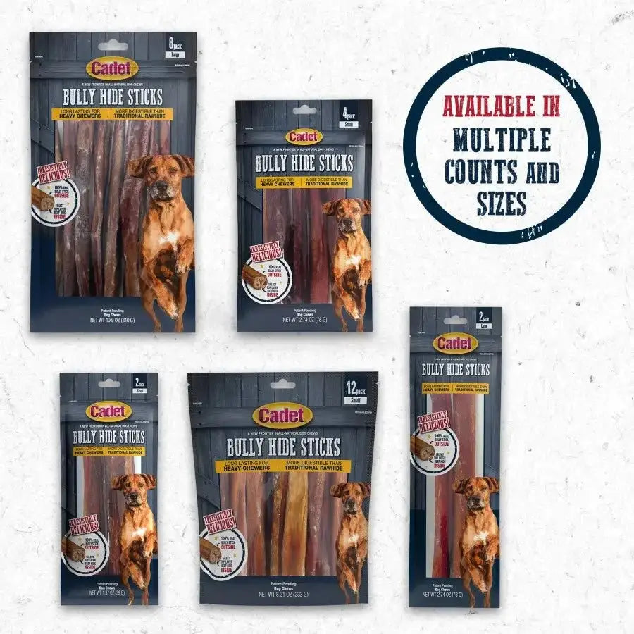 Cadet Bully Hide Sticks All - Natural Dog Chews - Talis Us