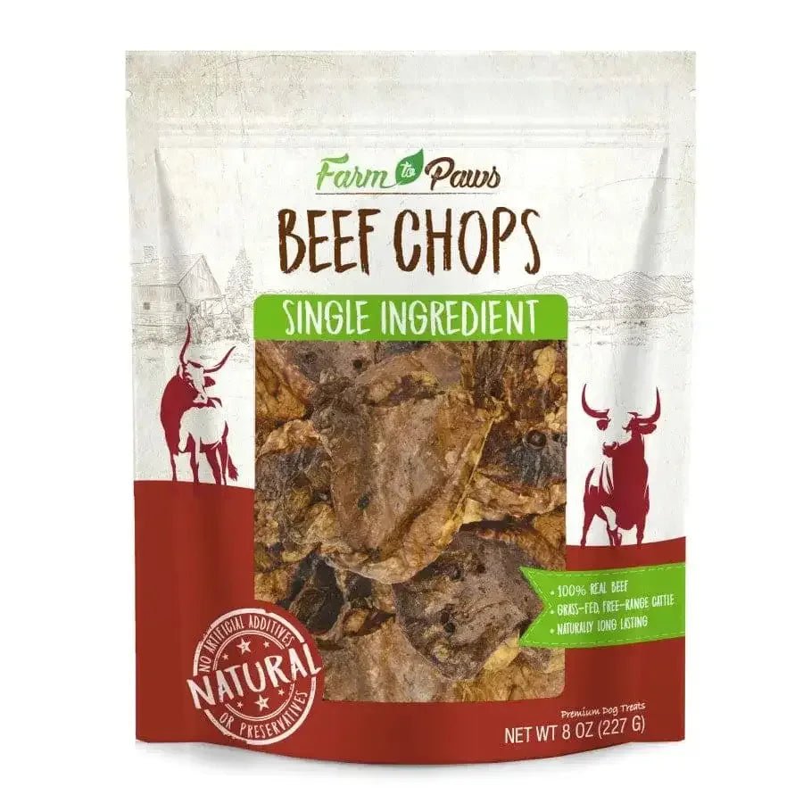 Cadet Farm to Paws Beef Chops - Natural Dog Chews 8 oz - Talis Us