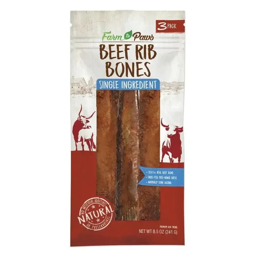 Cadet Farm to Paws Beef Rib Bones Natural Dog Chews - Talis Us