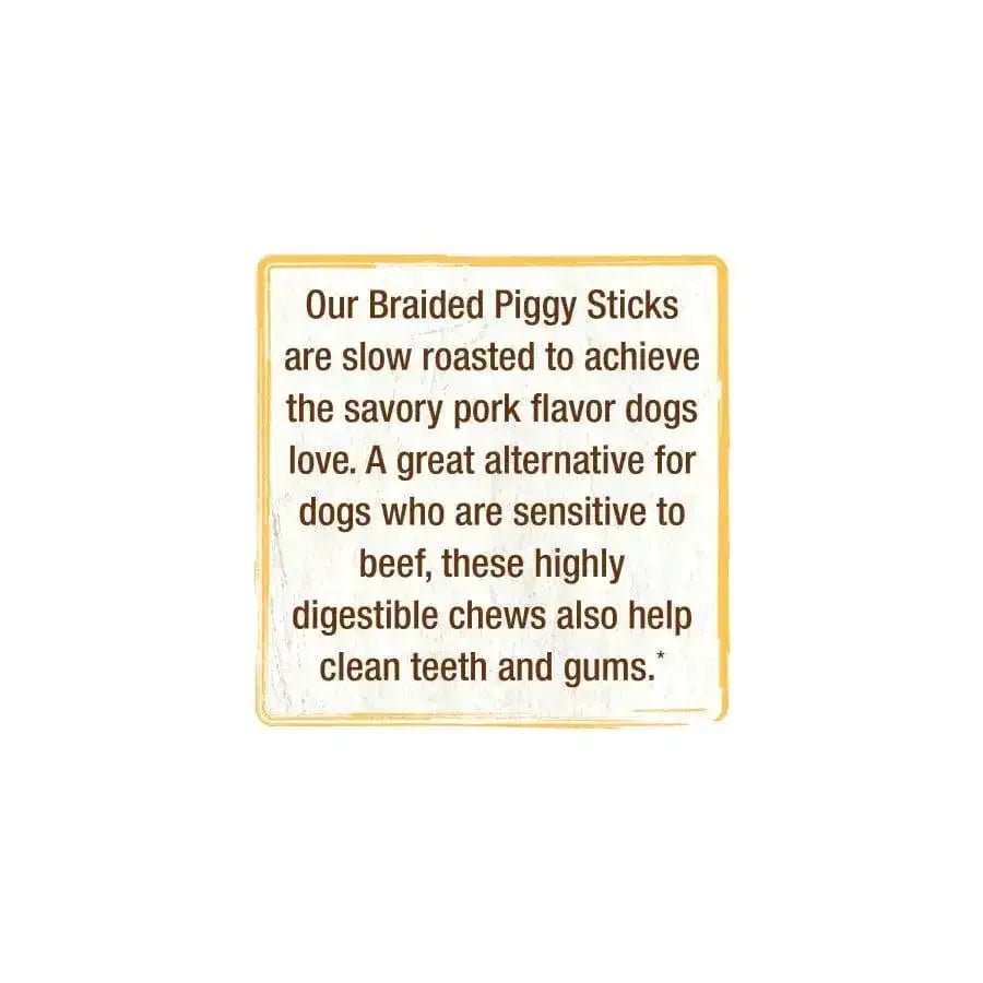 Cadet Farm to Paws Braided Piggy Sticks - Natural Dog Treats - Talis Us
