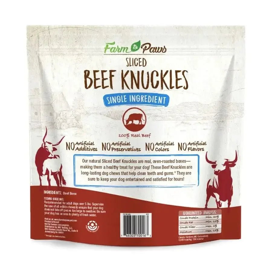 Cadet Farm to Paws Sliced Beef Knuckle Bones - Natural Dog Chews - Talis Us