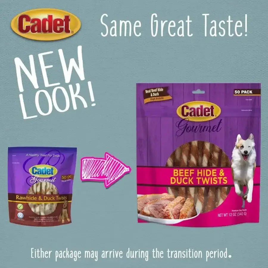 Cadet Gourmet Beef Hide & Duck Dog Twist Sticks - Talis Us