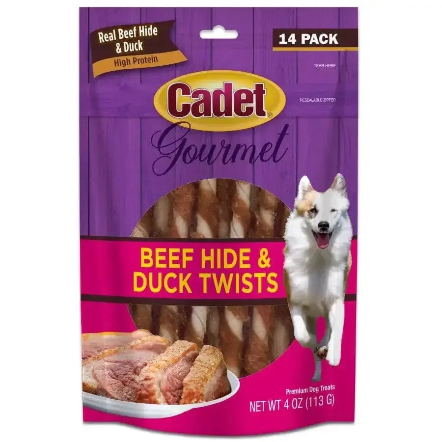 Cadet Gourmet Beef Hide & Duck Dog Twist Sticks - Talis Us