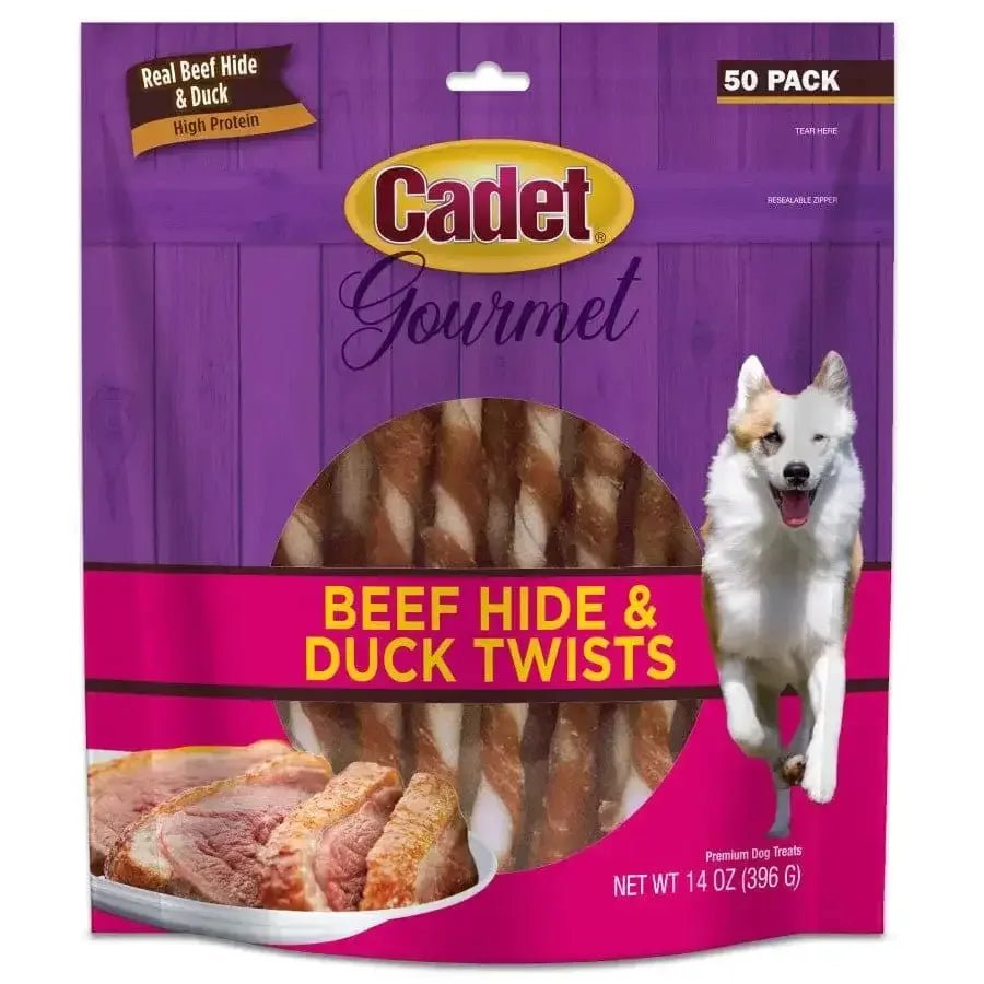 Cadet Gourmet Beef Hide & Duck Dog Twist Sticks - Talis Us