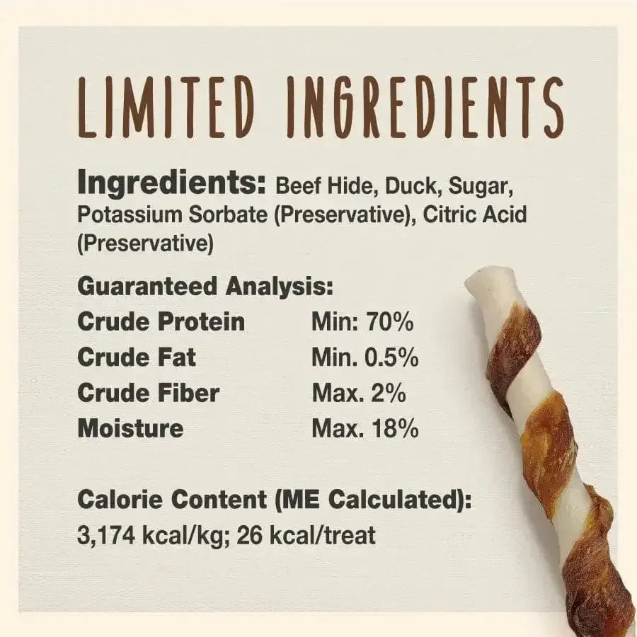 Cadet Gourmet Beef Hide & Duck Dog Twist Sticks - Talis Us