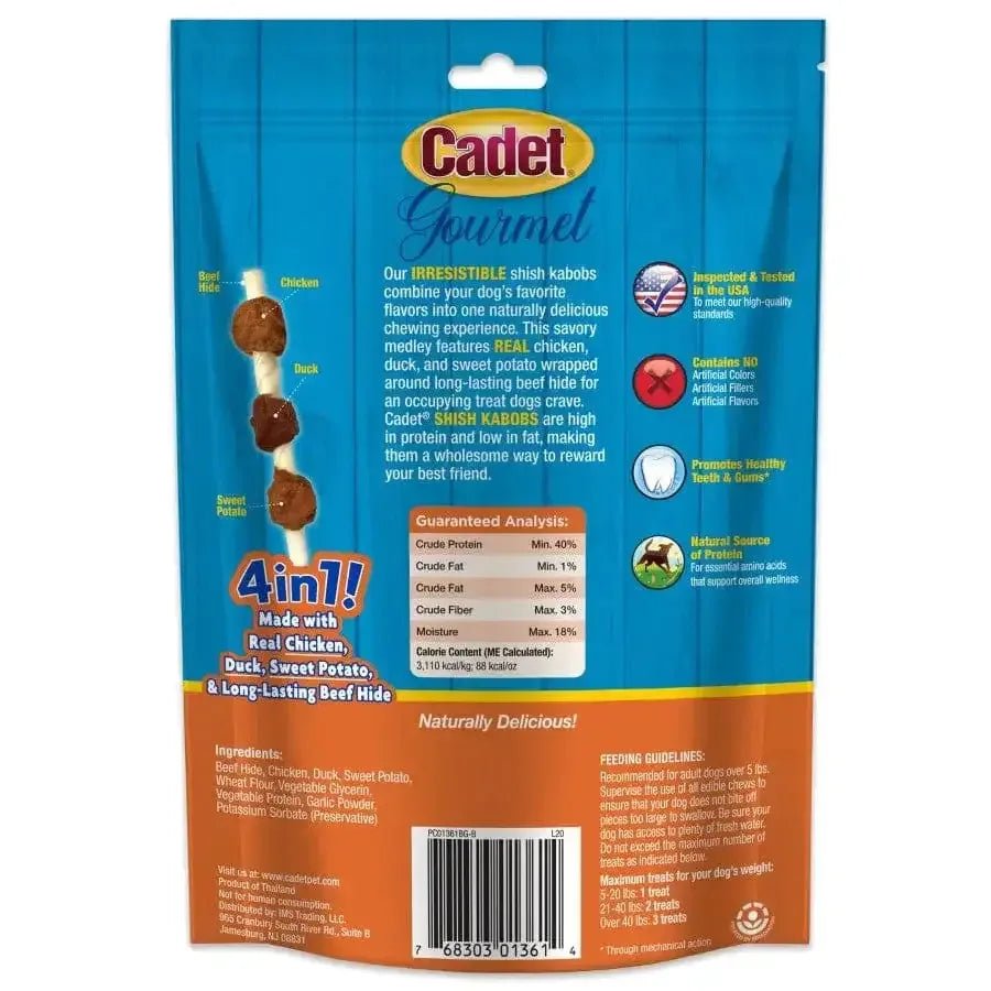 Cadet Gourmet Beef Hide Shish Kabob Dog Treats - Talis Us