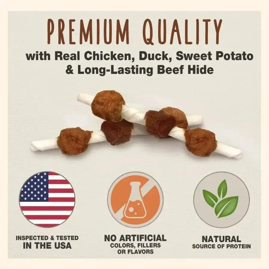 Cadet Gourmet Beef Hide Shish Kabob Dog Treats - Talis Us