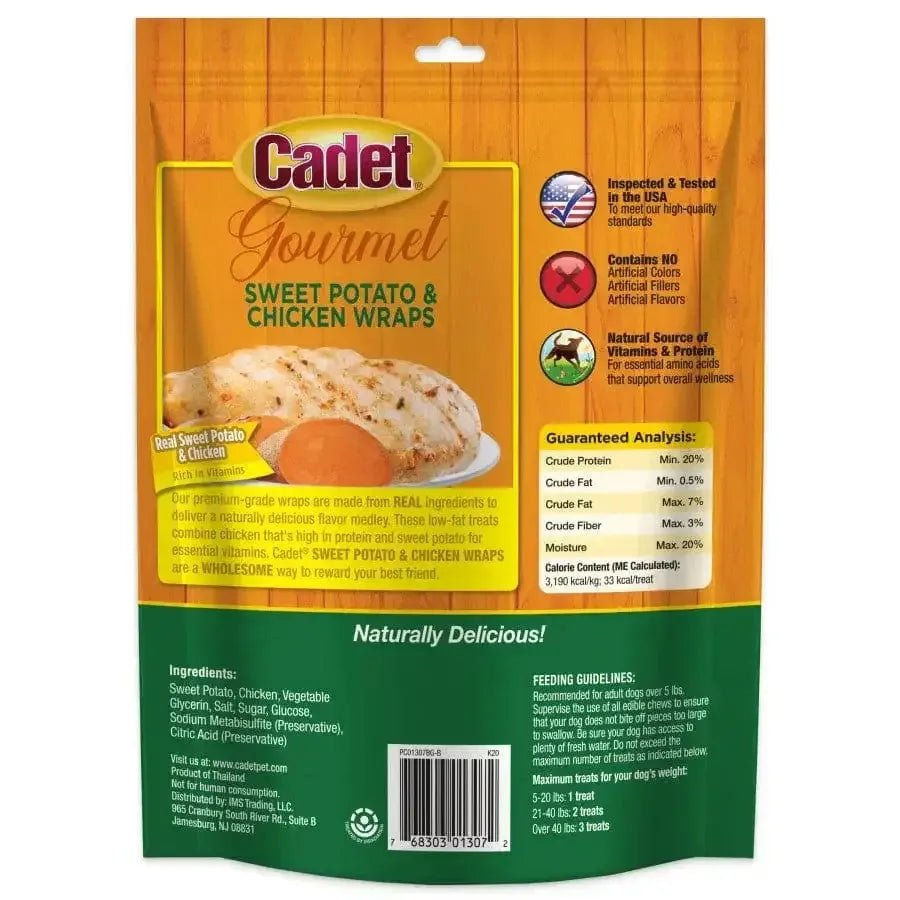 Cadet Gourmet Sweet Potato & Chicken Wrapped Dog Treats - Talis Us