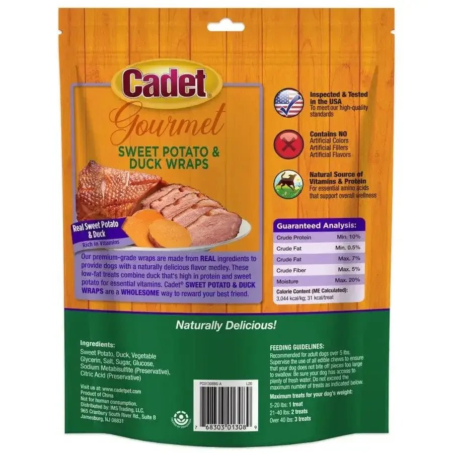 Cadet Gourmet Sweet Potato & Duck Wrapped Dog Treats - Talis Us