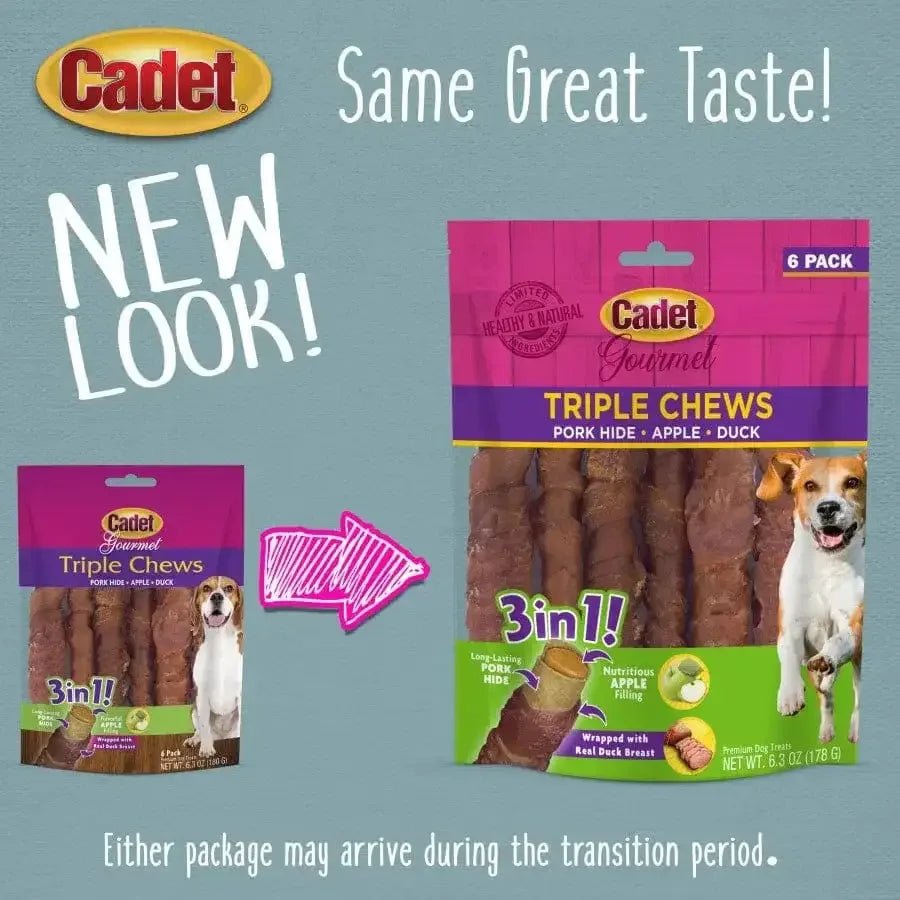 Cadet Gourmet Triple Chews Pork Hide Twists - Talis Us
