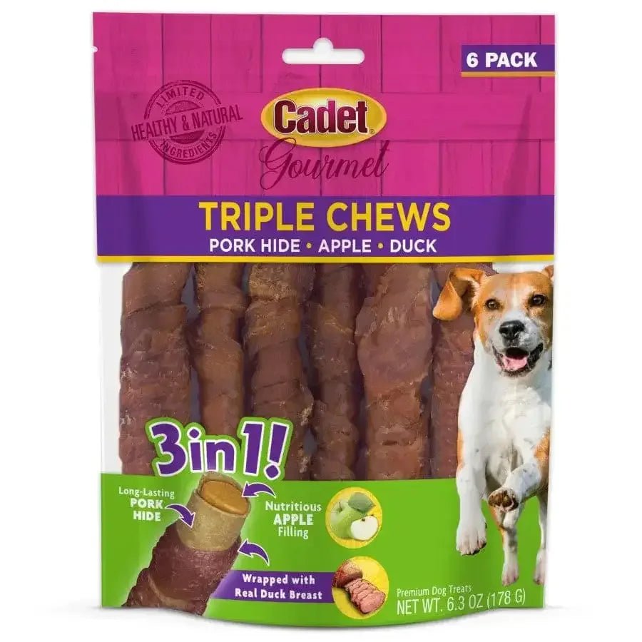 Cadet Gourmet Triple Chews Pork Hide Twists - Talis Us