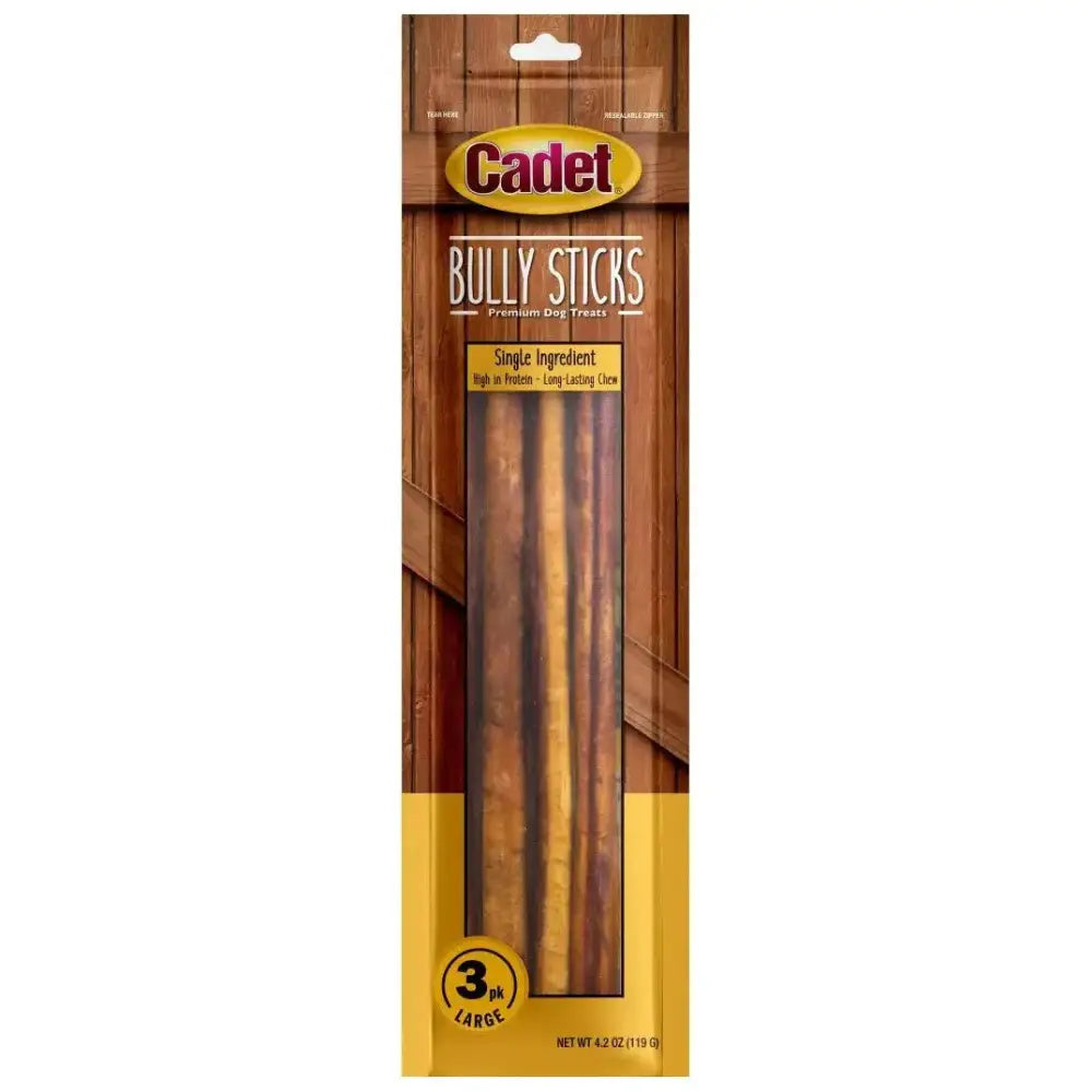 Cadet Large Bully Sticks Long - Lasting Grain - Free Dog Chews - Talis Us