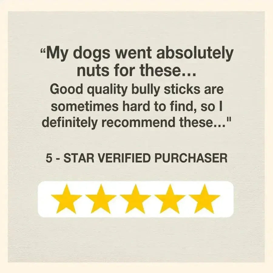 Cadet Large Bully Sticks Long - Lasting Grain - Free Dog Chews - Talis Us