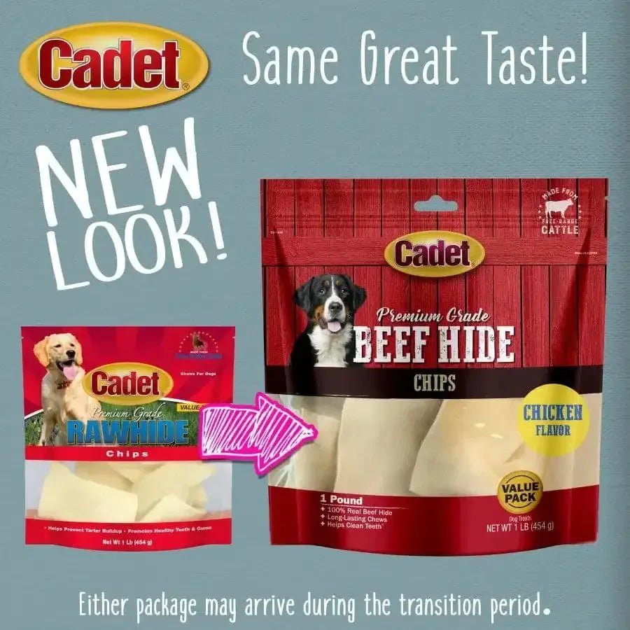Cadet Premium Grade Beef Hide Chips for Dogs Chips 1 lb - Talis Us