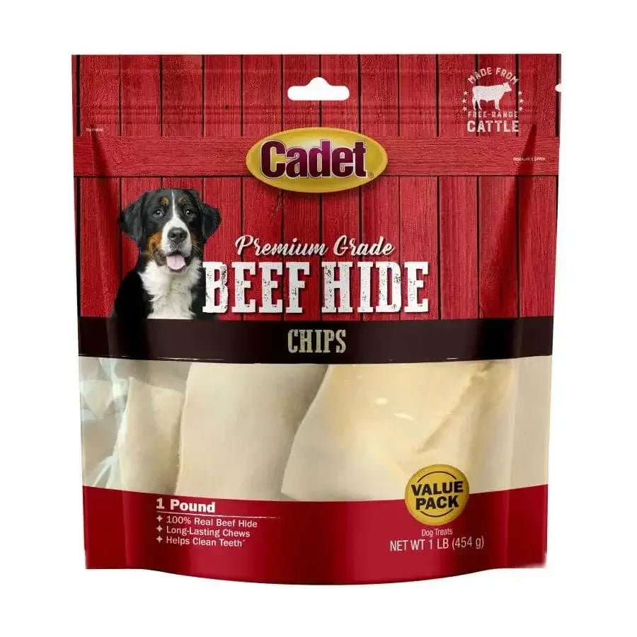 Cadet Premium Grade Beef Hide Chips for Dogs Chips 1 lb - Talis Us