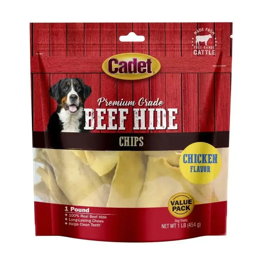 Cadet Premium Grade Beef Hide Chips for Dogs Chips 1 lb - Talis Us