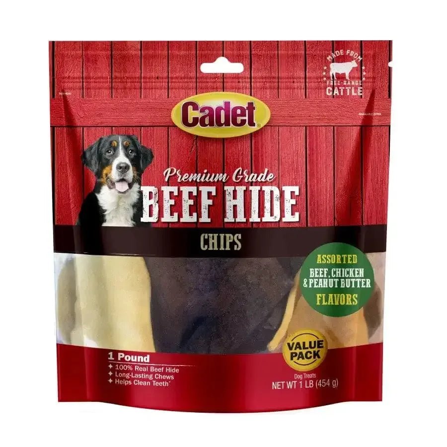 Cadet Premium Grade Beef Hide Chips for Dogs Chips 1 lb - Talis Us