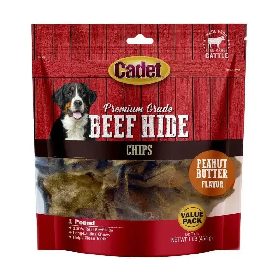 Cadet Premium Grade Beef Hide Chips for Dogs Chips 1 lb - Talis Us