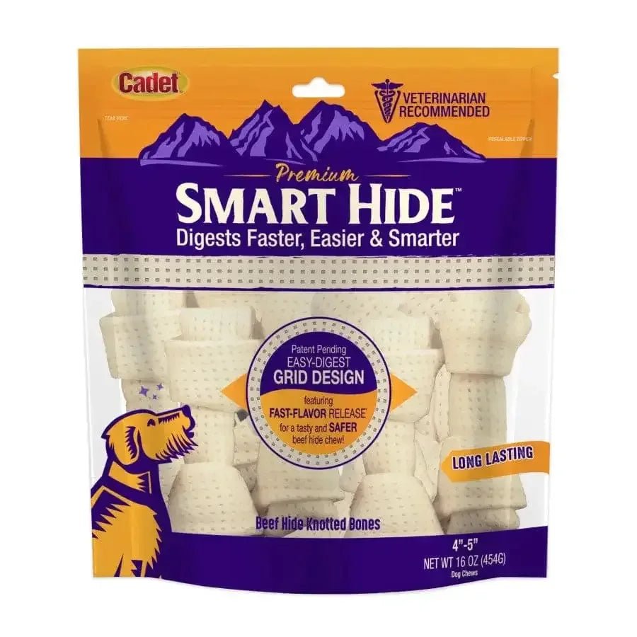 Cadet Smart Hide Easily Digestible Rawhide Knotted Bone for Dogs - Talis Us
