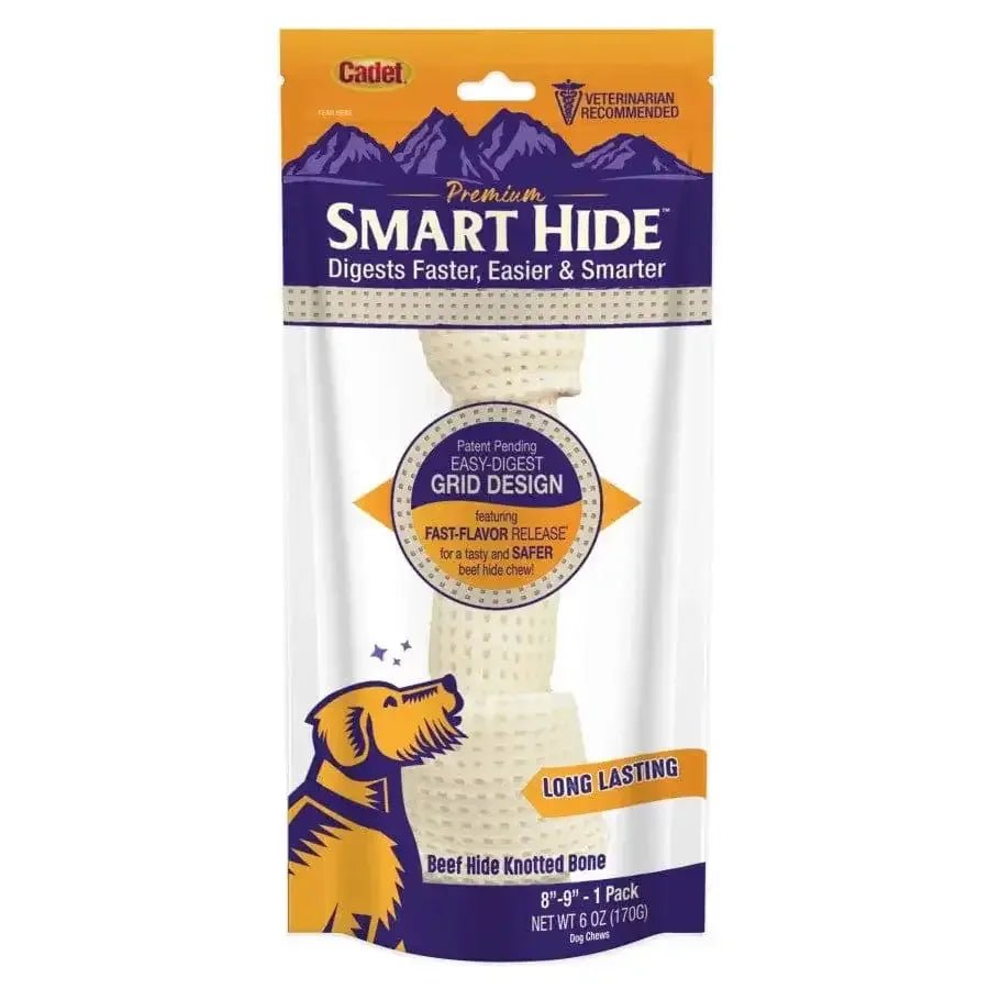 Cadet Smart Hide Easily Digestible Rawhide Knotted Bone for Dogs - Talis Us