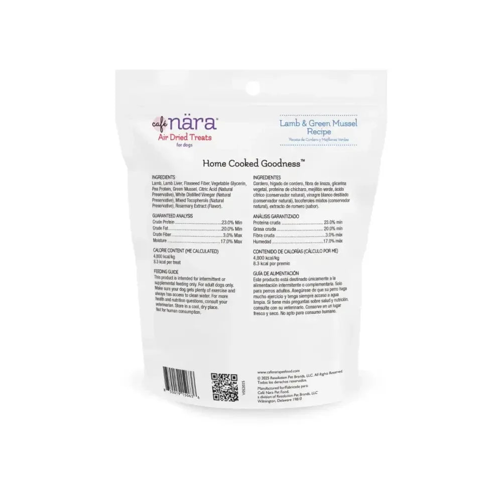 Cafe Nara Air Dried Lamb and Green Mussel Dog Treats 3.5 oz - Talis Us