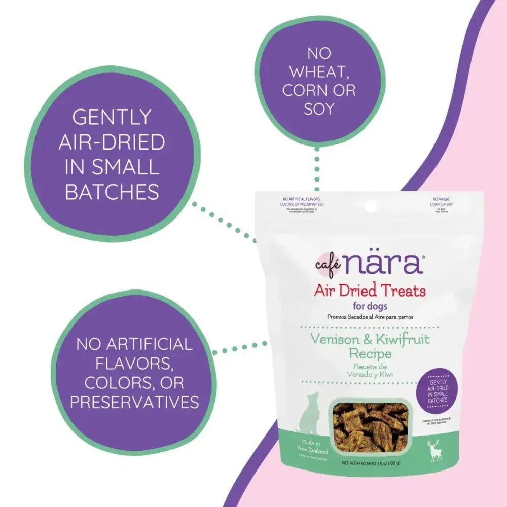 Cafe Nara Air Dried Venison and Kiwifruit Dog Treats 3.5 oz - Talis Us