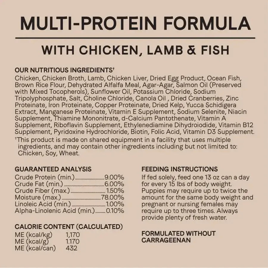 CANIDAE All Life Stages Multi - Protein Wet Dog Food Chicken, Lamb & Fish, - Talis Us
