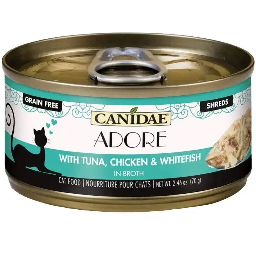 CANIDAE Pure Adore Wet Cat Food Tuna, Chicken & Whitefish in Broth, 24ea/2.46 oz - Talis Us