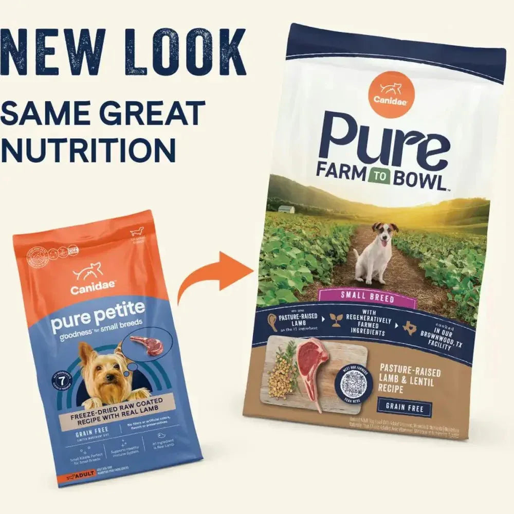 CANIDAE PURE Farm to Bowl Small Breed Lamb Dry Dog Food - Talis Us
