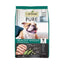 A bag of CANIDAE PURE Grain-Free Healthy Weight Real Chicken & Pea Recipe Dry Dog Food, featuring a happy dog being petted. The label highlights real chicken, 9 simple ingredients, and limited ingredient formula for healthy weight.