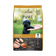 A bag of CANIDAE PURE Grain-Free Puppy Real Chicken, Lentil & Whole Egg Recipe Dry Dog Food shows a black puppy touching a person’s hand. This limited-ingredient recipe is grain-free and features chicken as the first of only 9 simple ingredients.