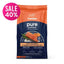 A CANIDAE PURE Grain-Free Real Salmon & Sweet Potato Recipe dry dog food bag features an orange and navy design with a pink circular SALE 40% label in the corner.