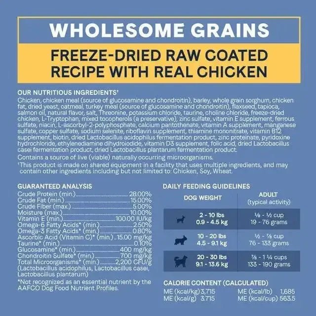 CANIDAE PURE Petite Goodness Freeze - Dried Small Breed Chicken Adult Dog Food 4 lb - Talis Us