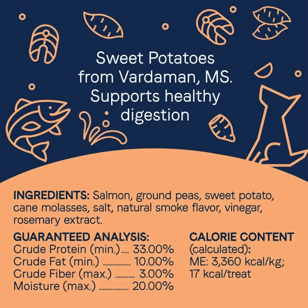 CANIDAE PURE Salmon Jerky w/Sweet Potato Dog Treats 4 oz - Talis Us