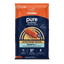 A bag of CANIDAE PURE with Wholesome Grains Puppy Real Salmon & Oatmeal Recipe Dry Dog Food features real salmon and oatmeal. The blue, orange, and cream pack shows salmon, grains, and key benefits. Brand: CANIDAE.
