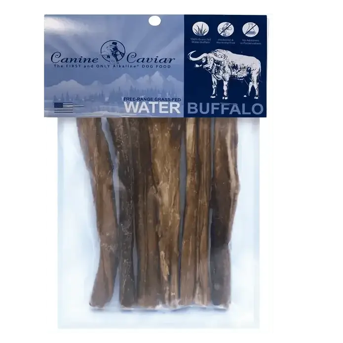 Canine Caviar Water Buffalo Bully Stix Dog Treats - Talis Us
