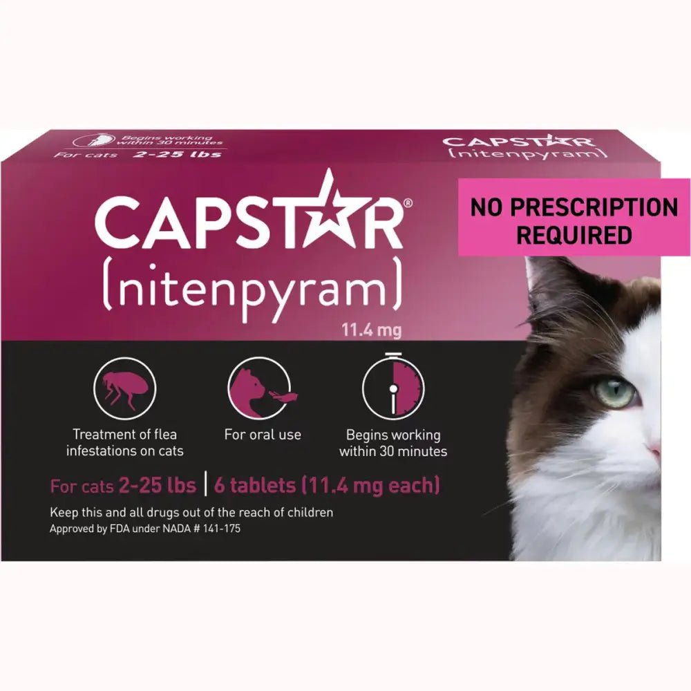 Capstar Cat Flea Tablets Without Prescription 11.4 Mg Each, 6 Tablets - Talis Us