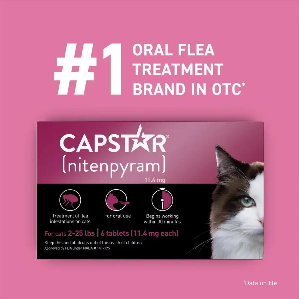 Capstar Cat Flea Tablets Without Prescription 11.4 Mg Each, 6 Tablets - Talis Us