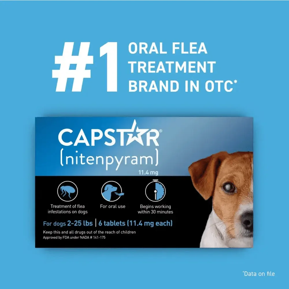 Capstar Flea Tablets for Small Dogs - Fast Acting Relief 11.4 Mg Each, 6 Tablets - Talis Us