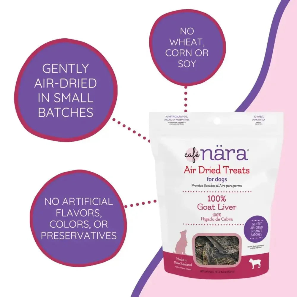 Caru Pet Food Air Dried Goat Liver Dog Treats - 100% Natural Snack 3.5 oz - Talis Us