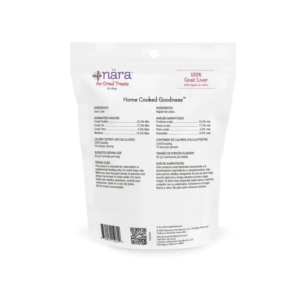 Caru Pet Food Air Dried Goat Liver Dog Treats - 100% Natural Snack 3.5 oz - Talis Us