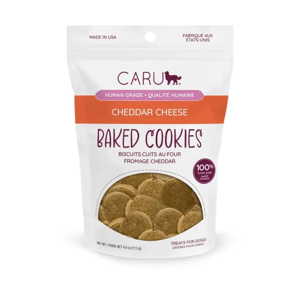 Caru Pet Food Cheddar Cheese Dog Cookies - Baked Treats 4 oz - Talis Us