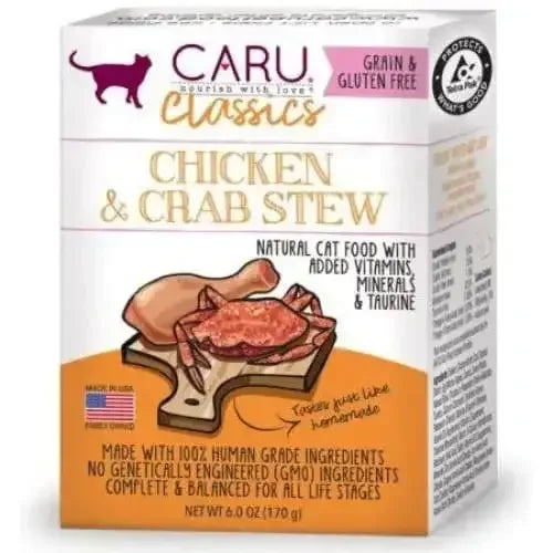 Caru Pet Food Classic Chicken and Crab Stew Grain-Free Wet Cat Food Caru Pet Food