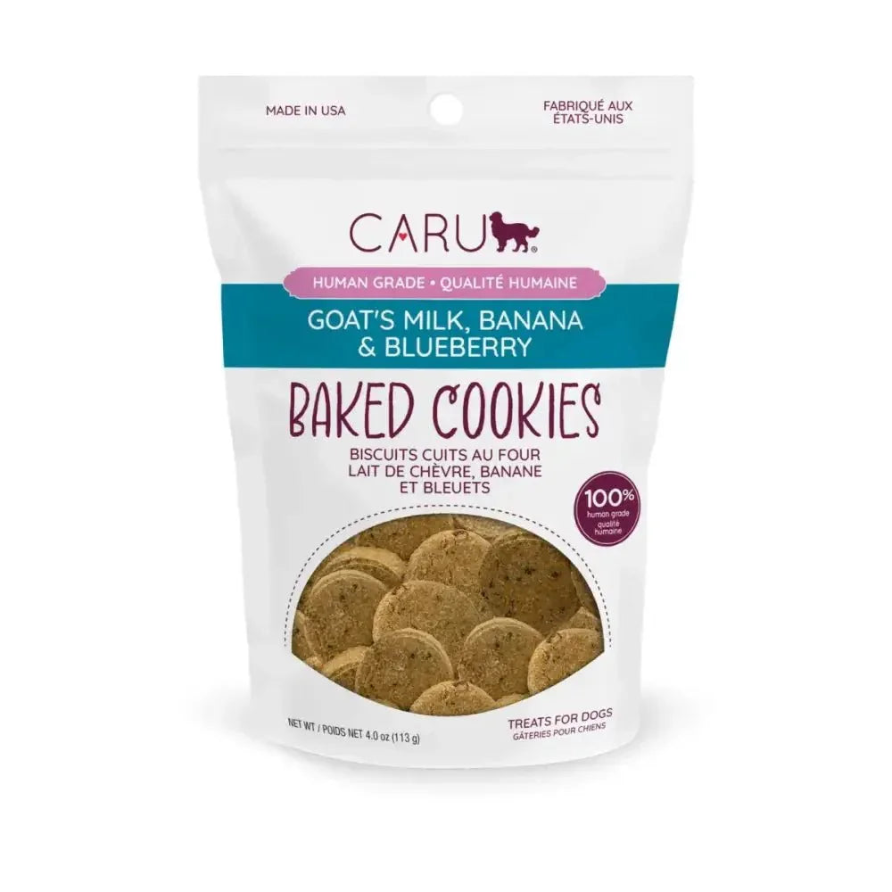 Caru Pet Food Goat Milk Dog Treats with Banana & Blueberry 4 oz - Talis Us